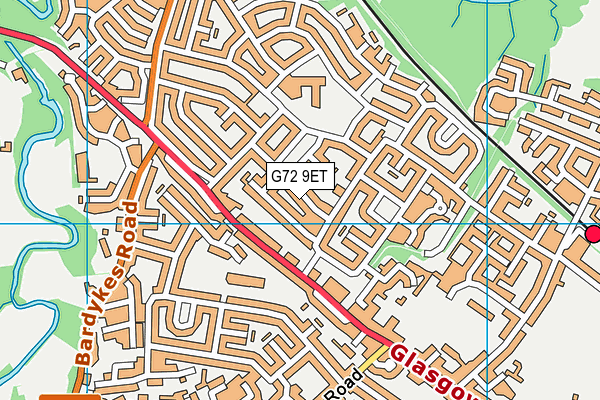 G72 9ET map - OS VectorMap District (Ordnance Survey)