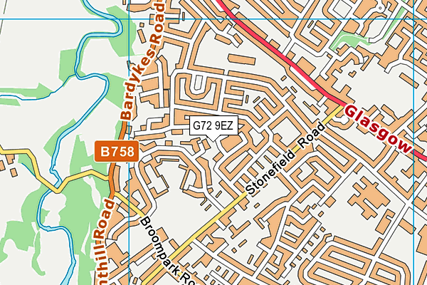 G72 9EZ map - OS VectorMap District (Ordnance Survey)