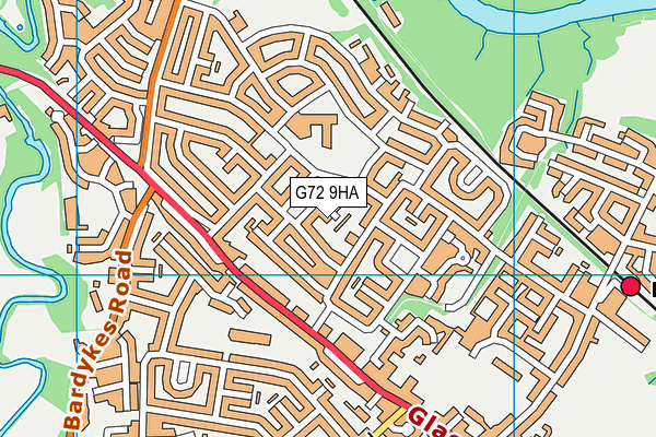 G72 9HA map - OS VectorMap District (Ordnance Survey)