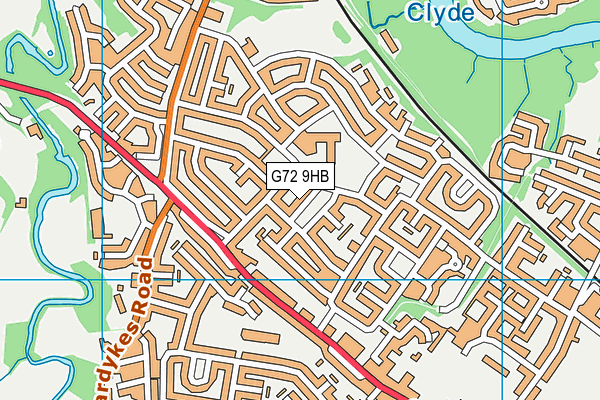 G72 9HB map - OS VectorMap District (Ordnance Survey)