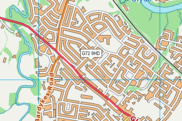 G72 9HD map - OS VectorMap District (Ordnance Survey)