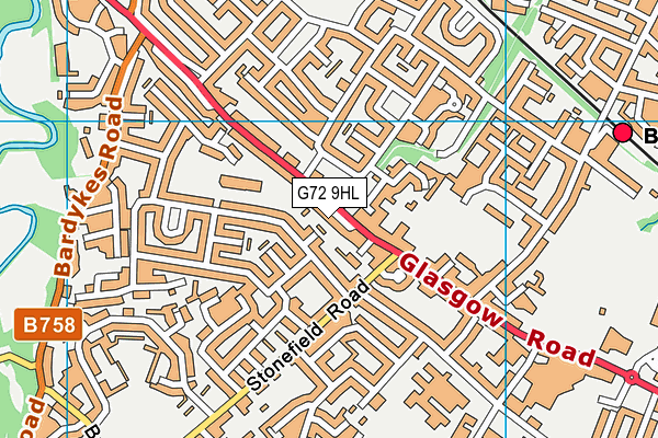 G72 9HL map - OS VectorMap District (Ordnance Survey)