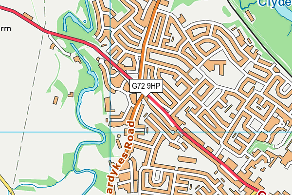 G72 9HP map - OS VectorMap District (Ordnance Survey)