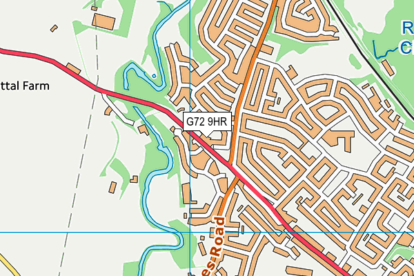 G72 9HR map - OS VectorMap District (Ordnance Survey)