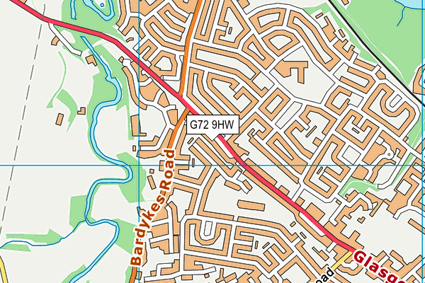G72 9HW map - OS VectorMap District (Ordnance Survey)
