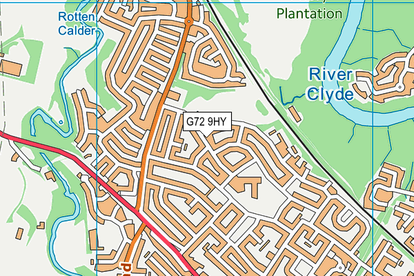 G72 9HY map - OS VectorMap District (Ordnance Survey)