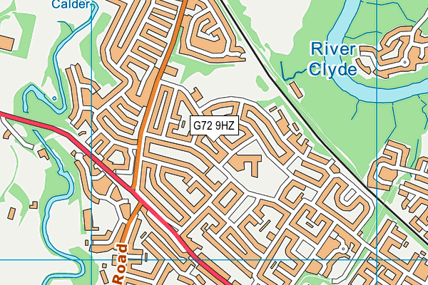 G72 9HZ map - OS VectorMap District (Ordnance Survey)