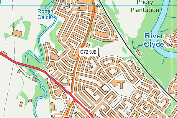 G72 9JB map - OS VectorMap District (Ordnance Survey)