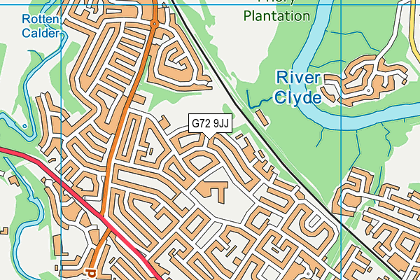G72 9JJ map - OS VectorMap District (Ordnance Survey)