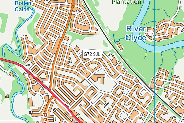 G72 9JL map - OS VectorMap District (Ordnance Survey)