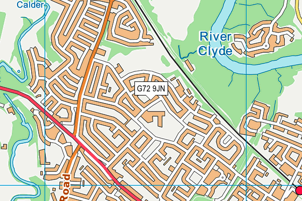 G72 9JN map - OS VectorMap District (Ordnance Survey)