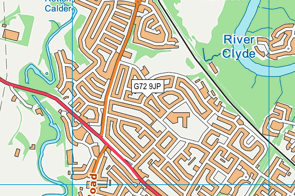 G72 9JP map - OS VectorMap District (Ordnance Survey)