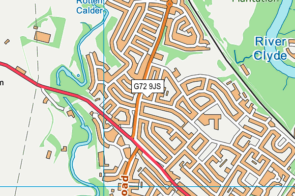 G72 9JS map - OS VectorMap District (Ordnance Survey)