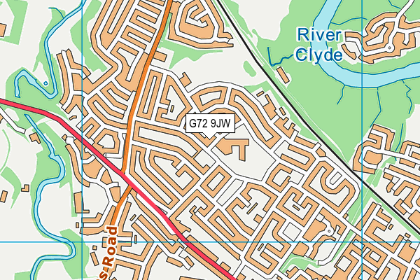 G72 9JW map - OS VectorMap District (Ordnance Survey)