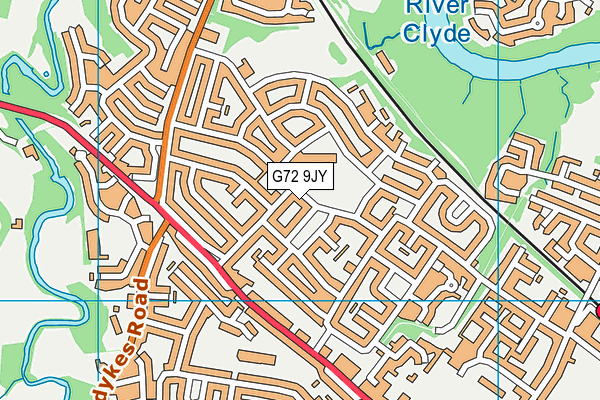 G72 9JY map - OS VectorMap District (Ordnance Survey)