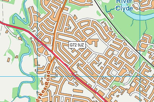 G72 9JZ map - OS VectorMap District (Ordnance Survey)