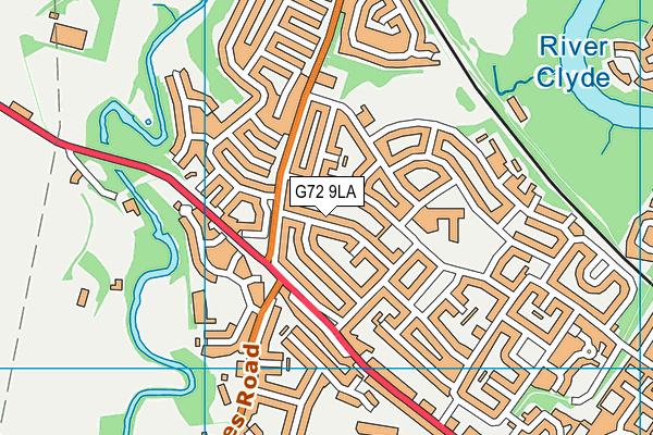 G72 9LA map - OS VectorMap District (Ordnance Survey)