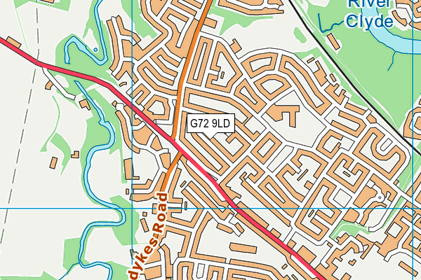 G72 9LD map - OS VectorMap District (Ordnance Survey)