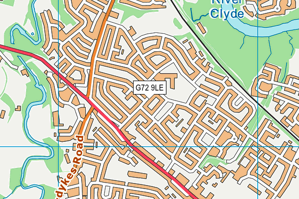 G72 9LE map - OS VectorMap District (Ordnance Survey)