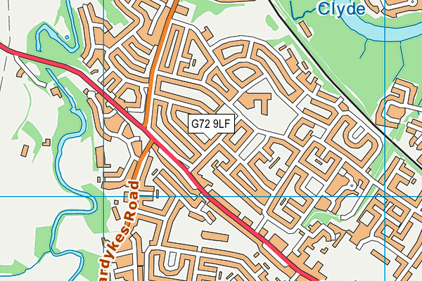 G72 9LF map - OS VectorMap District (Ordnance Survey)