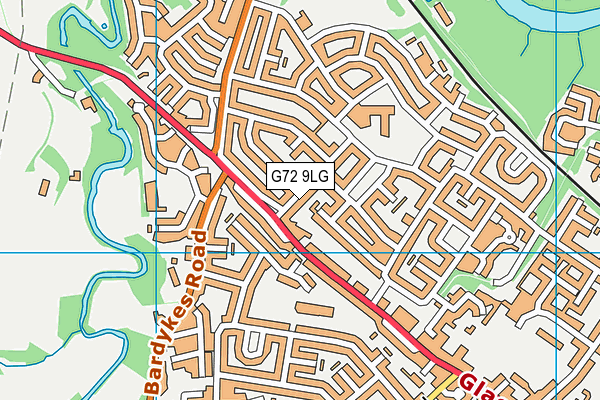 G72 9LG map - OS VectorMap District (Ordnance Survey)