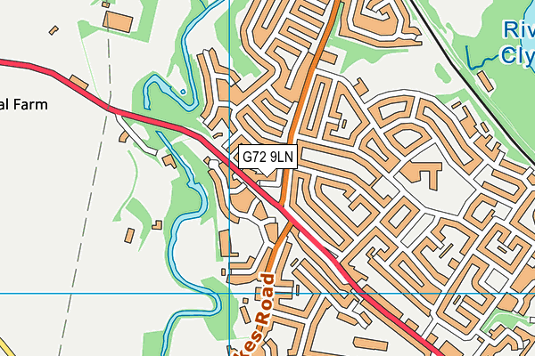 G72 9LN map - OS VectorMap District (Ordnance Survey)