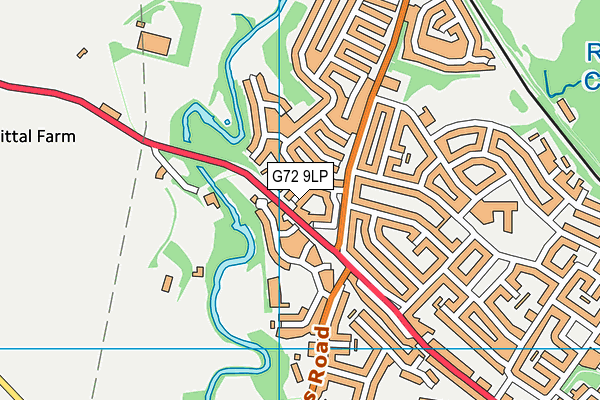 G72 9LP map - OS VectorMap District (Ordnance Survey)