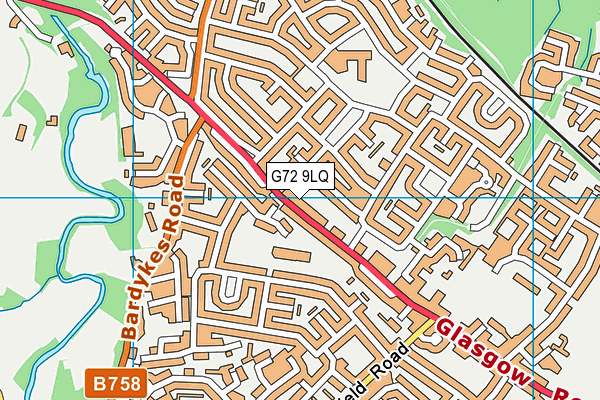 G72 9LQ map - OS VectorMap District (Ordnance Survey)