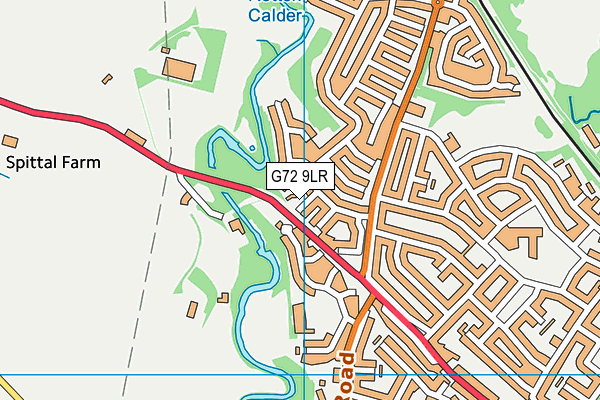 G72 9LR map - OS VectorMap District (Ordnance Survey)