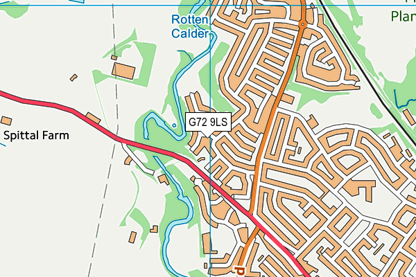 G72 9LS map - OS VectorMap District (Ordnance Survey)