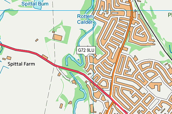 G72 9LU map - OS VectorMap District (Ordnance Survey)