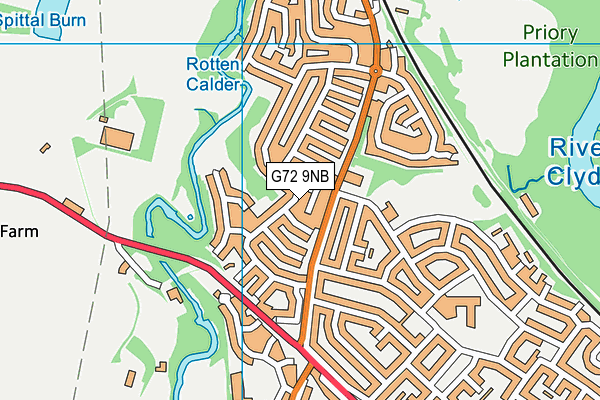 G72 9NB map - OS VectorMap District (Ordnance Survey)