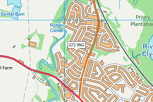 G72 9NG map - OS VectorMap District (Ordnance Survey)
