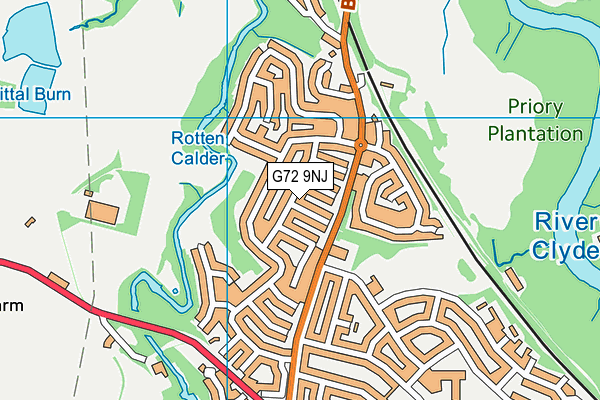 G72 9NJ map - OS VectorMap District (Ordnance Survey)