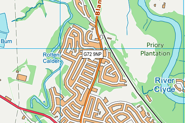 G72 9NP map - OS VectorMap District (Ordnance Survey)