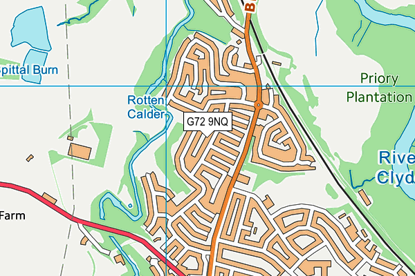 G72 9NQ map - OS VectorMap District (Ordnance Survey)