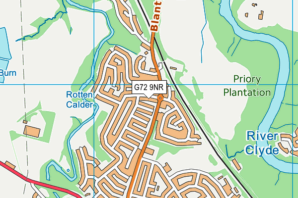 G72 9NR map - OS VectorMap District (Ordnance Survey)