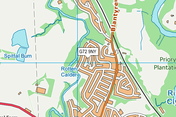 G72 9NY map - OS VectorMap District (Ordnance Survey)