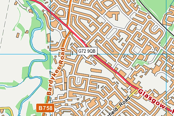 G72 9QB map - OS VectorMap District (Ordnance Survey)