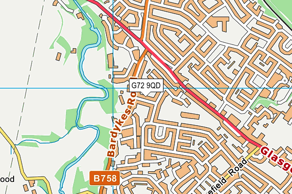 G72 9QD map - OS VectorMap District (Ordnance Survey)