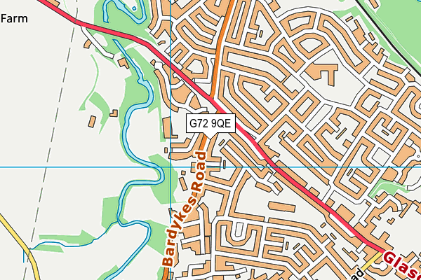 G72 9QE map - OS VectorMap District (Ordnance Survey)