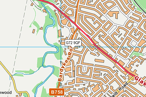 G72 9QF map - OS VectorMap District (Ordnance Survey)