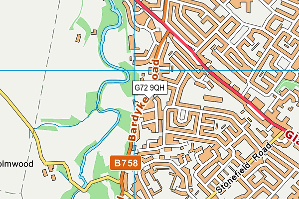 G72 9QH map - OS VectorMap District (Ordnance Survey)