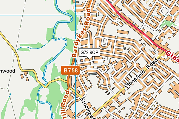 G72 9QP map - OS VectorMap District (Ordnance Survey)