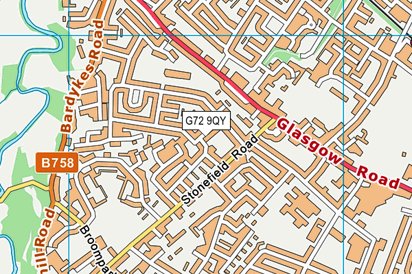 G72 9QY map - OS VectorMap District (Ordnance Survey)