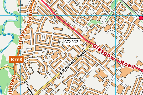 G72 9QZ map - OS VectorMap District (Ordnance Survey)