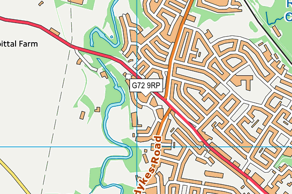 G72 9RP map - OS VectorMap District (Ordnance Survey)
