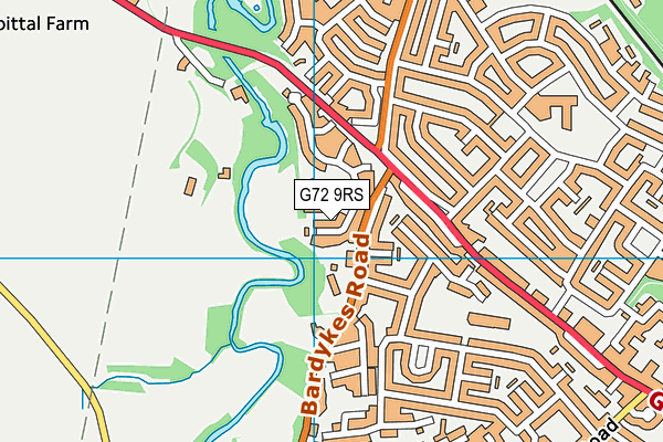G72 9RS map - OS VectorMap District (Ordnance Survey)