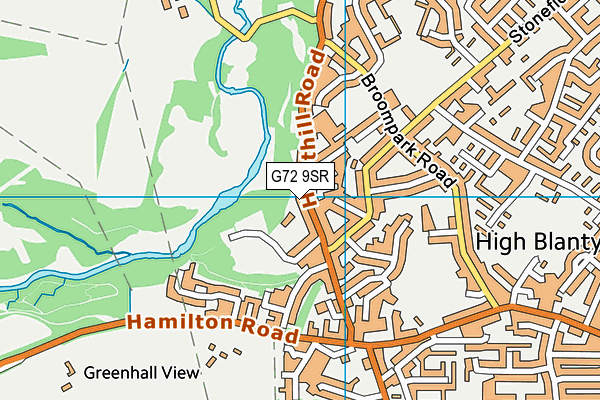 G72 9SR map - OS VectorMap District (Ordnance Survey)