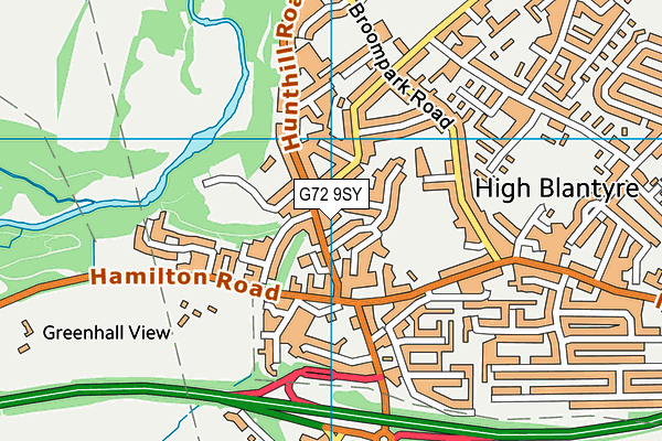 G72 9SY map - OS VectorMap District (Ordnance Survey)